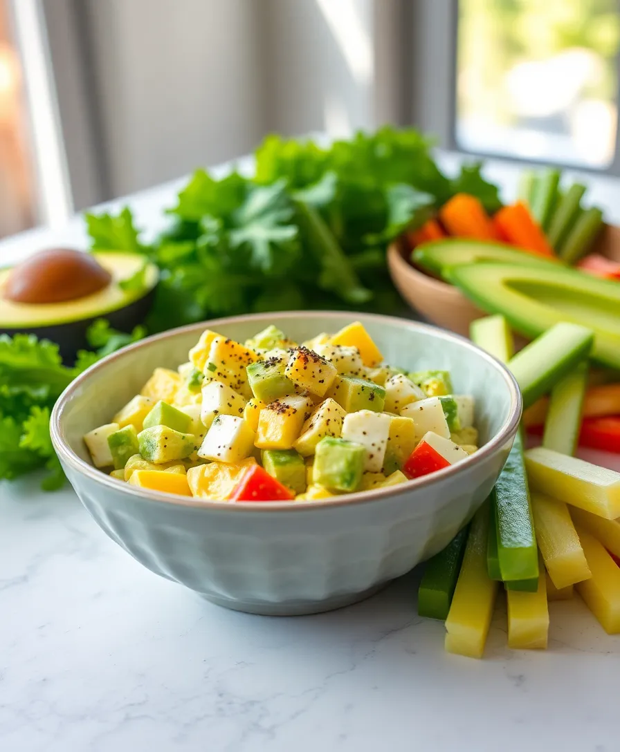 Avocado Egg Salad: The Ultimate Healthy Lunch You'll Crave Every Day! - Avocado Egg Salad with Mustard