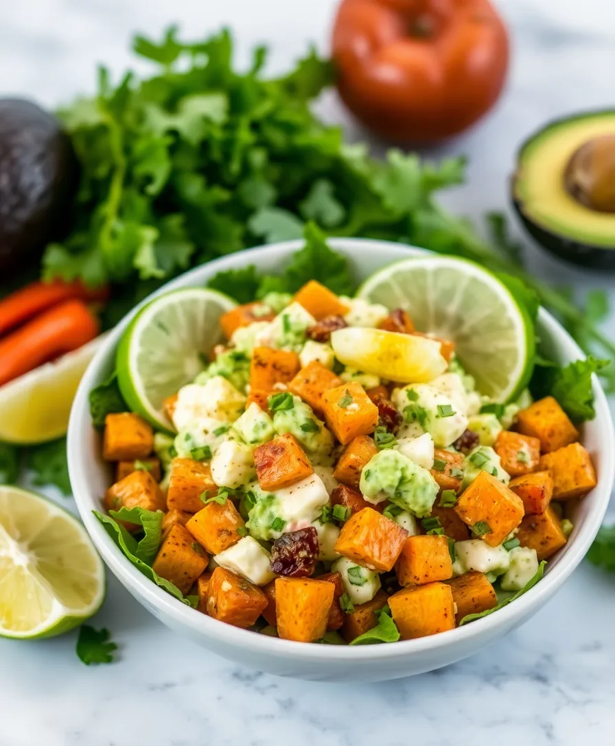 Avocado Egg Salad: The Ultimate Healthy Lunch You'll Crave Every Day! - Avocado Egg Salad with Sweet Potatoes