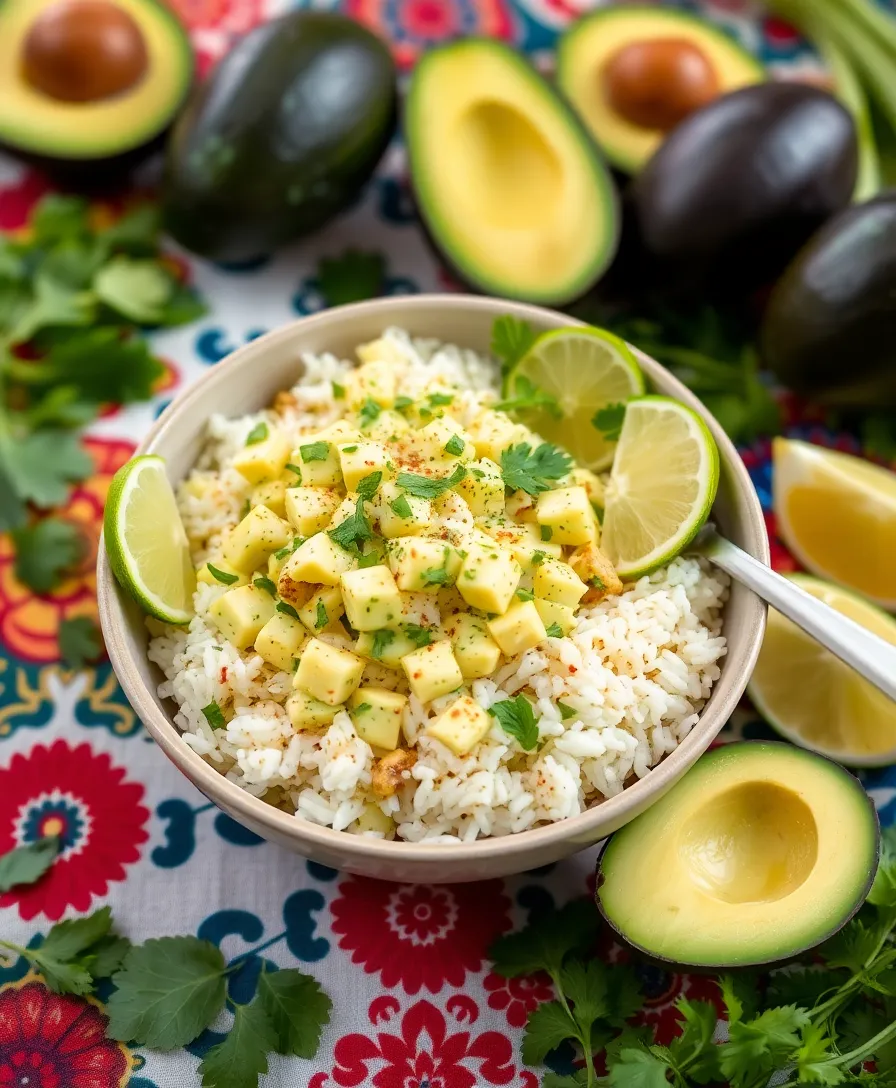 Avocado Egg Salad: The Ultimate Healthy Lunch You'll Crave Every Day! - Avocado Egg Salad with Seasoned Rice