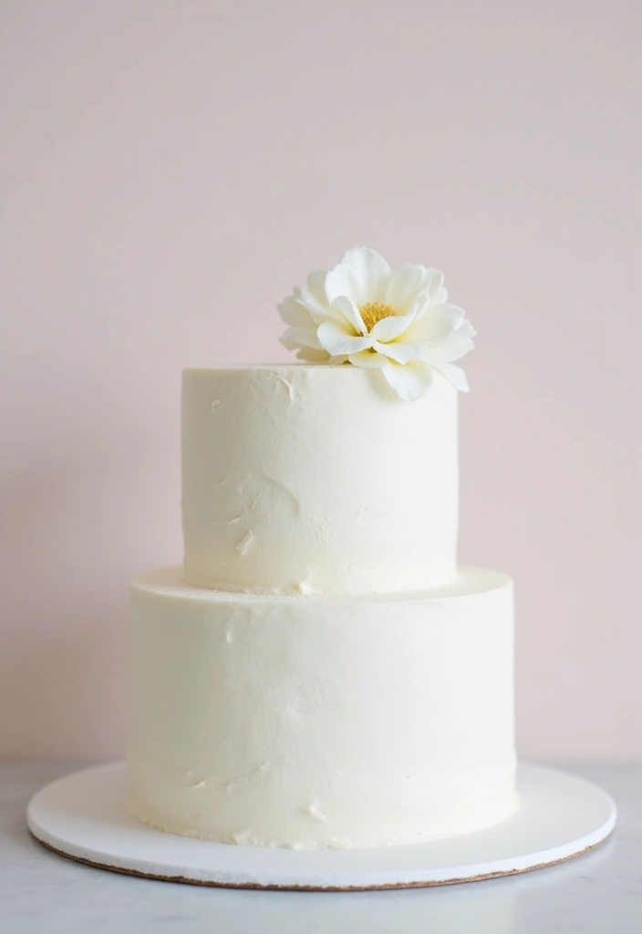 21 Minimalist Wedding Cakes That Will Steal Your Heart (You Won't Believe #12!) - 18. The Sweet Simplicity
