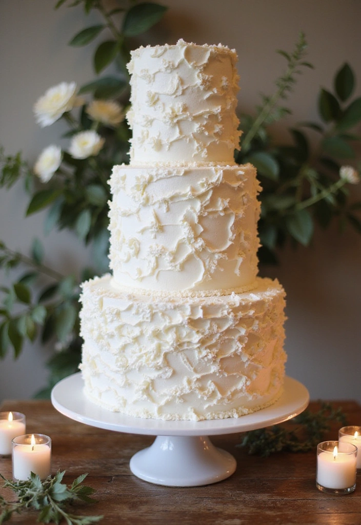 21 Minimalist Wedding Cakes That Will Steal Your Heart (You Won't Believe #12!) - 4. Textured Elegance