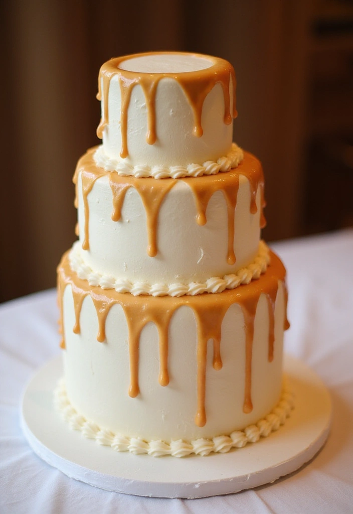 21 Minimalist Wedding Cakes That Will Steal Your Heart (You Won't Believe #12!) - 21. The Caramel Swirl