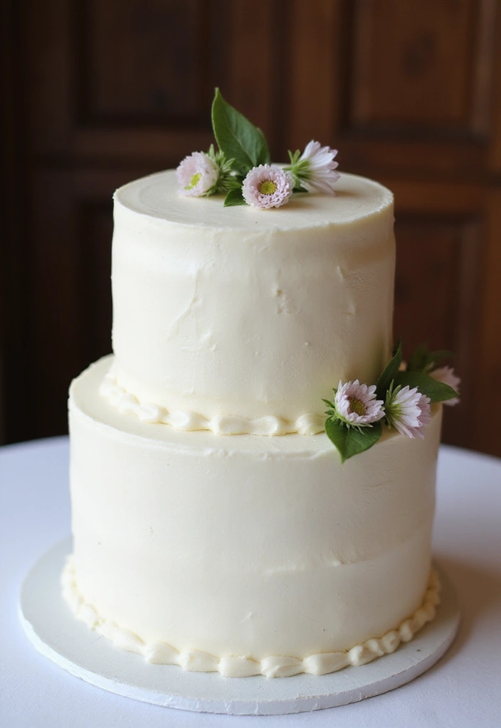 21 Minimalist Wedding Cakes That Will Steal Your Heart (You Won't Believe #12!) - 9. Simple Two-Tier