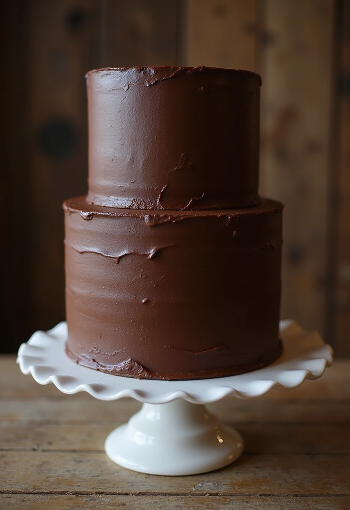 21 Minimalist Wedding Cakes That Will Steal Your Heart (You Won't Believe #12!) - 15. Chocolate Ganache Wonder
