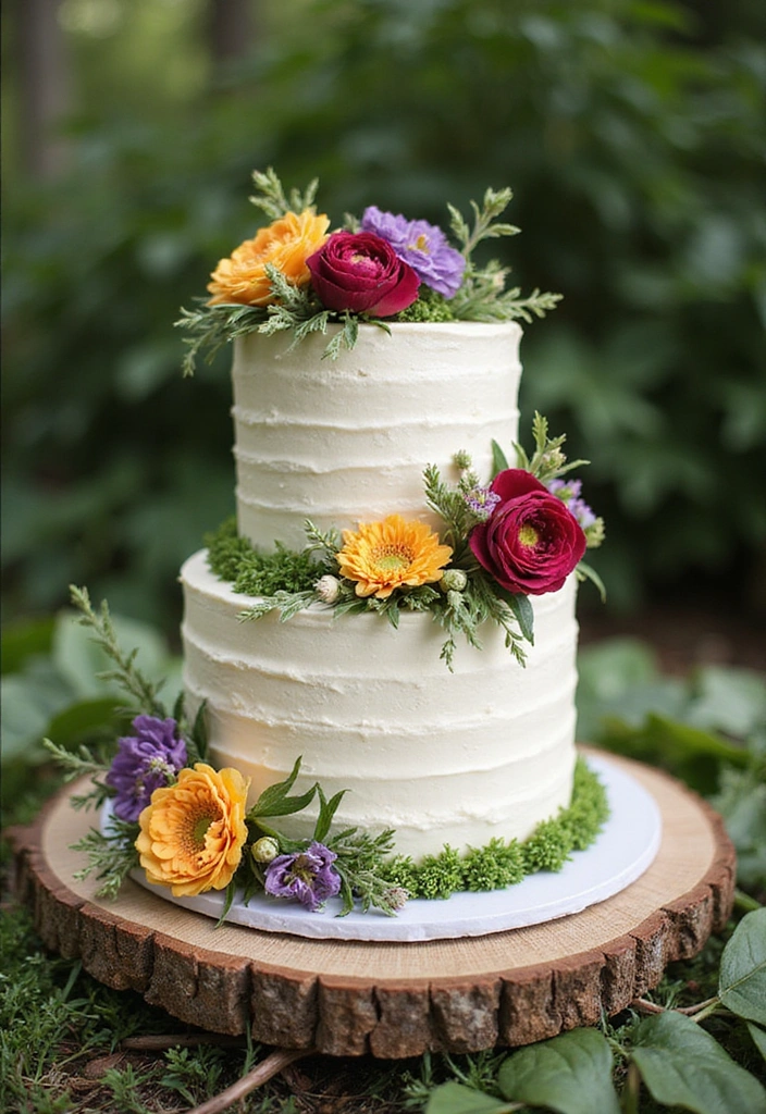 21 Minimalist Wedding Cakes That Will Steal Your Heart (You Won't Believe #12!) - 3. Nature-Inspired Cake