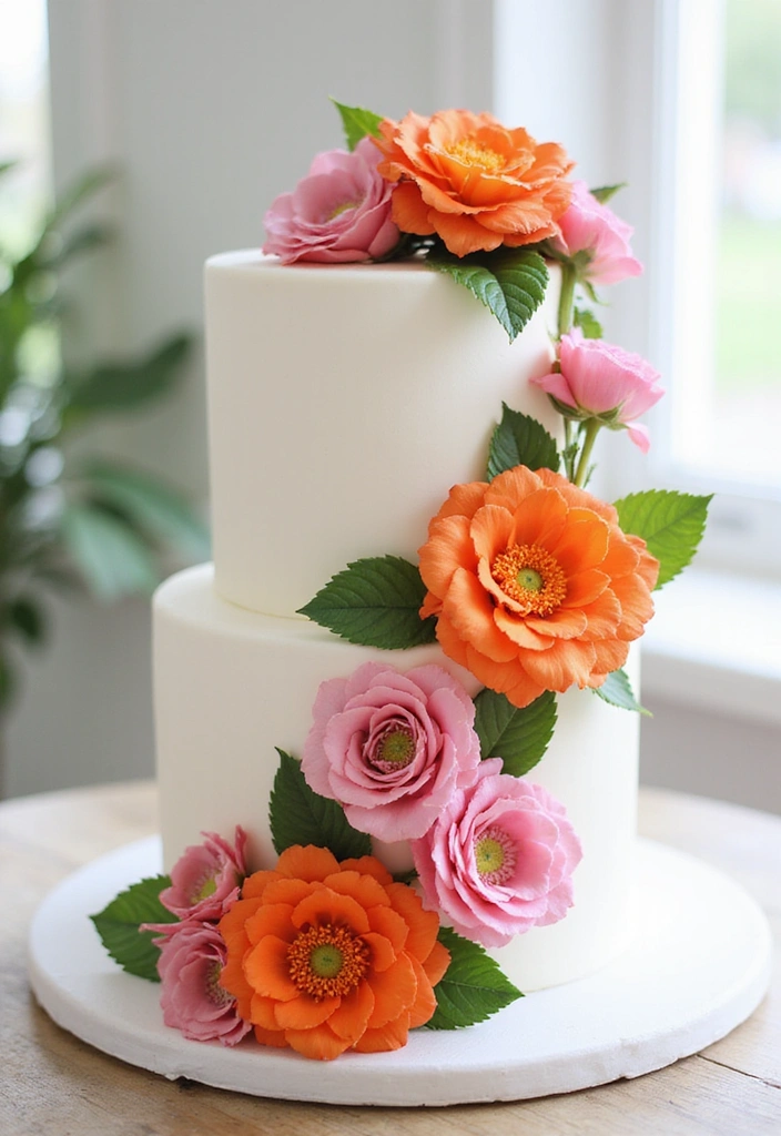 21 Minimalist Wedding Cakes That Will Steal Your Heart (You Won't Believe #12!) - 8. Floral Fantasy