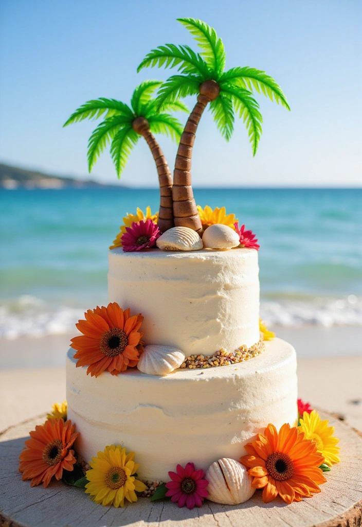 21 Wedding Cake Toppers That Will Steal the Show (You Won't Believe #7!) - 9. Tropical Paradise Toppers