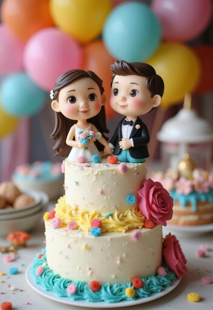 21 Wedding Cake Toppers That Will Steal the Show (You Won't Believe #7!) - 5. Fun and Quirky Figurines
