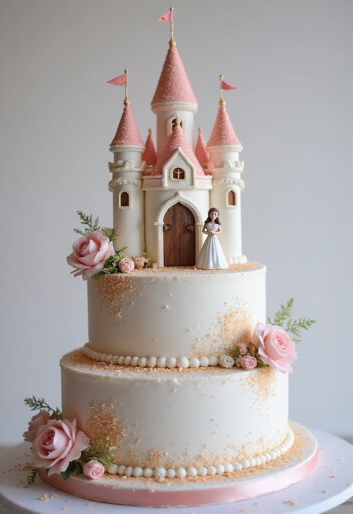 21 Wedding Cake Toppers That Will Steal the Show (You Won't Believe #7!) - 2. Whimsical Fairy Tale Castle