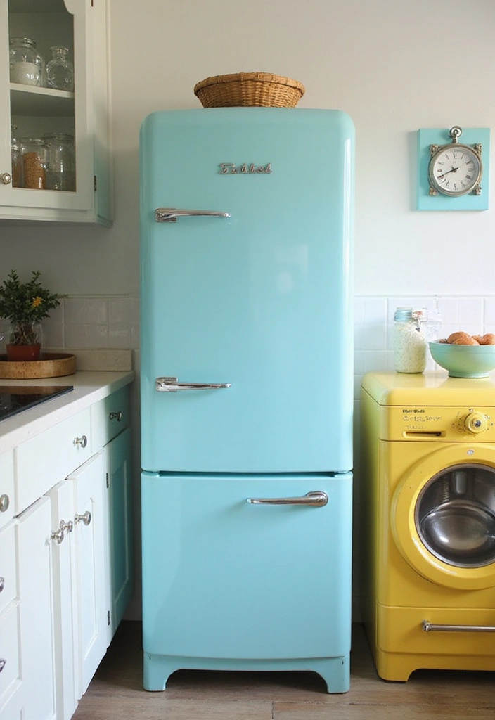 21 Coastal Kitchen Ideas That'll Make You Feel Like You're on Vacation Every Day! - 16. Brightly Colored Appliances