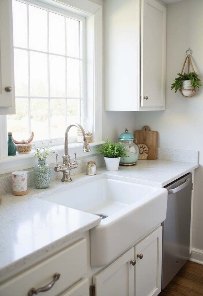 21 Coastal Kitchen Ideas That'll Make You Feel Like You're on Vacation Every Day! - 12. Farmhouse Sink
