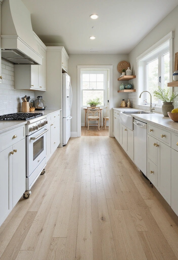 21 Coastal Kitchen Ideas That'll Make You Feel Like You're on Vacation Every Day! - 21. Beachy Flooring Options