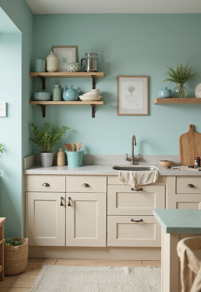 21 Coastal Kitchen Ideas That'll Make You Feel Like You're on Vacation Every Day! - 6. Ocean-Inspired Color Palette