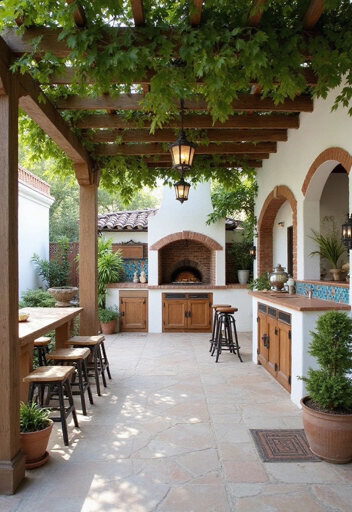 21 Outdoor Kitchen Ideas That'll Make You Want to Host Every Weekend! - 3. The Mediterranean Escape