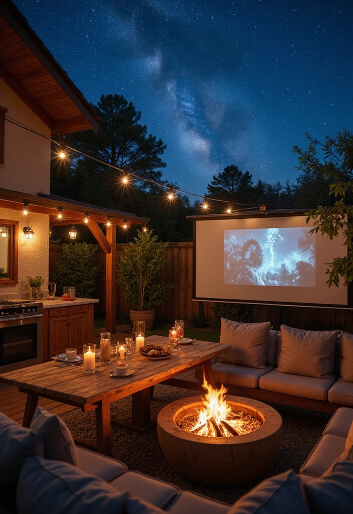 21 Outdoor Kitchen Ideas That'll Make You Want to Host Every Weekend! - 4. Cozy Under the Stars