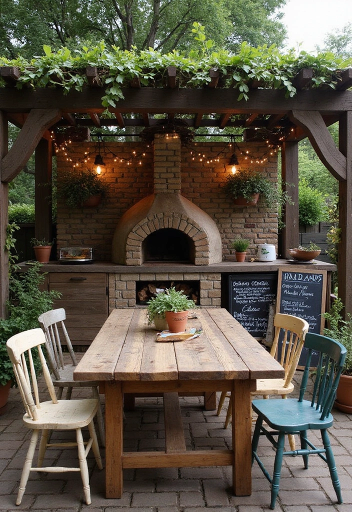 21 Outdoor Kitchen Ideas That'll Make You Want to Host Every Weekend! - 1. The Rustic Charm of a Farmhouse Kitchen
