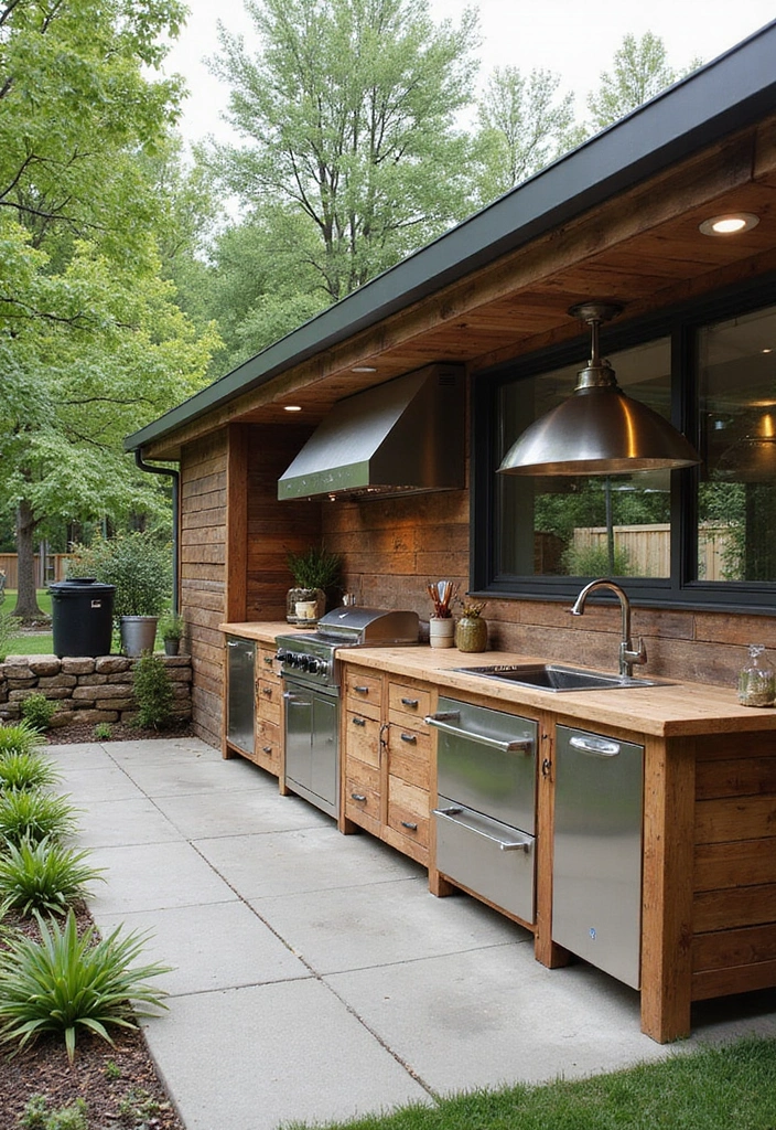21 Outdoor Kitchen Ideas That'll Make You Want to Host Every Weekend! - 12. Eco-Friendly Outdoor Kitchen
