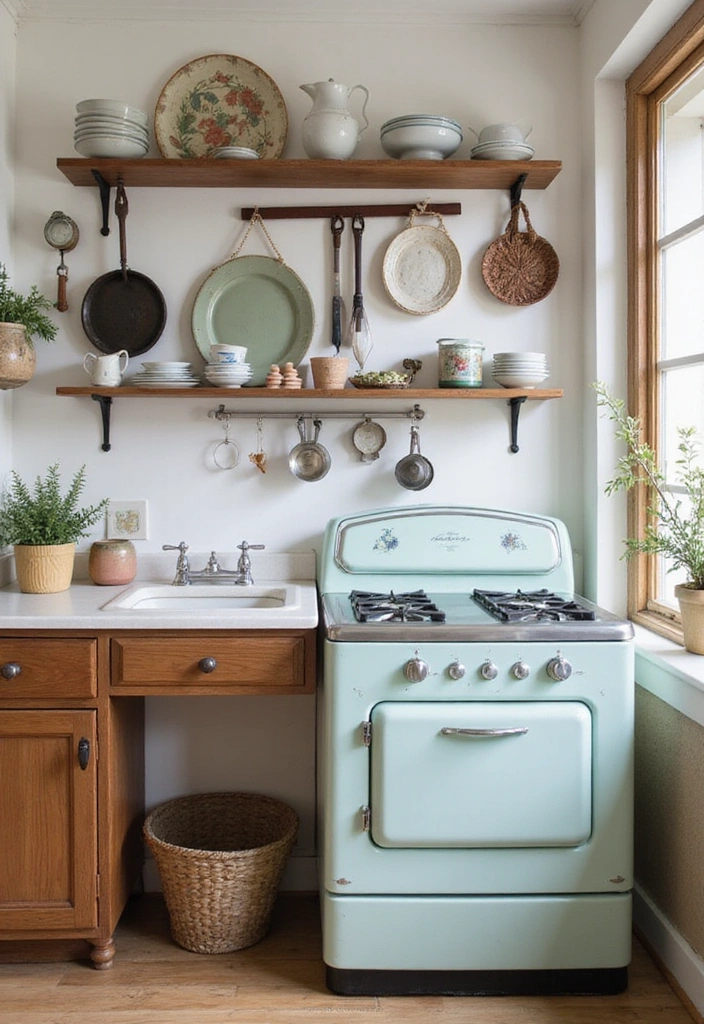 21 Scandi Kitchen Designs That Will Transform Your Cooking Space into a Chic Haven! - 11. Vintage Accents for Character