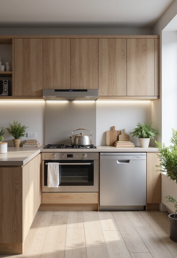 21 Scandi Kitchen Designs That Will Transform Your Cooking Space into a Chic Haven! - 5. Integrated Appliances for a Sleek Look
