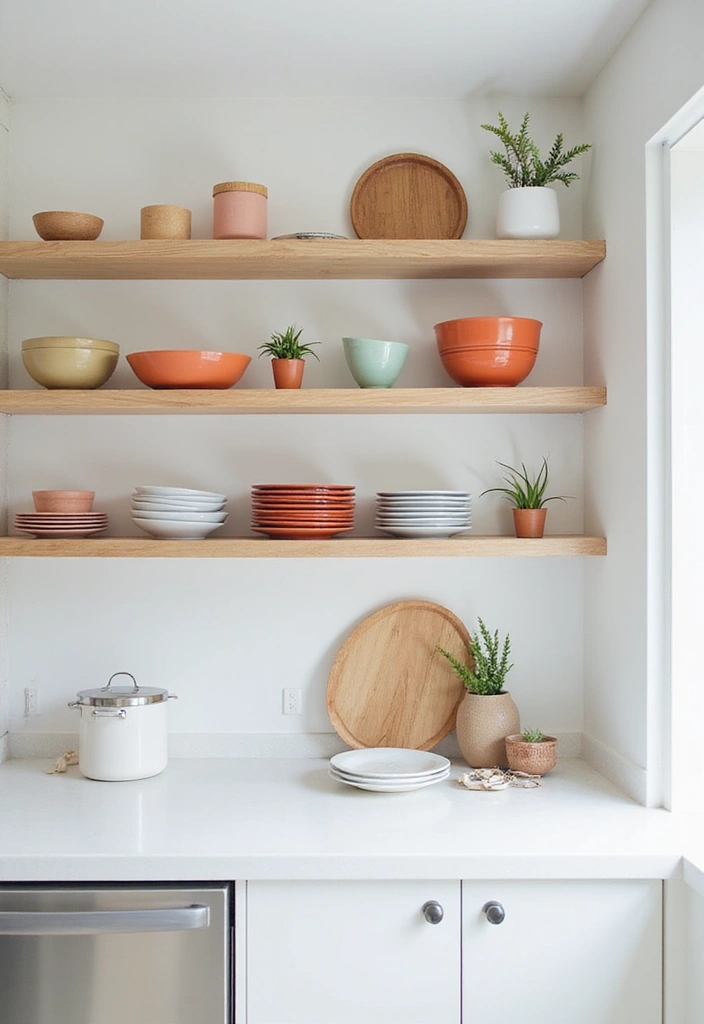 21 Minimalist Kitchen Designs That Will Transform Your Cooking Space! - 17. Open Shelving Trends